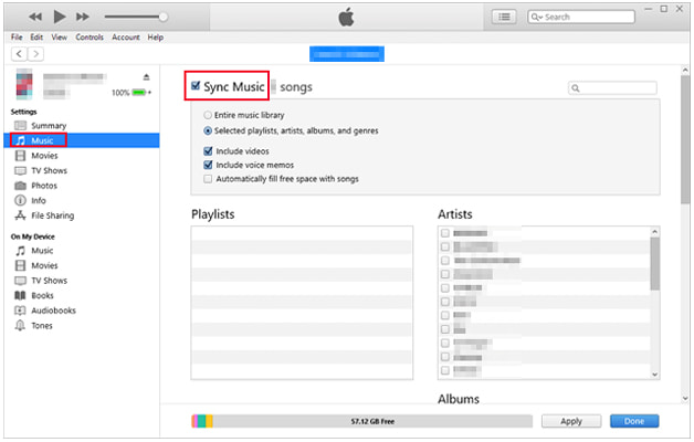 restore deleted music on iphone via itunes