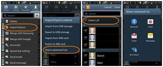 how to transfer contacts from android to computer via bluetooth