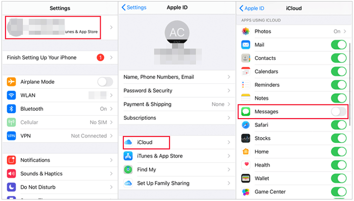 how to retrieve deleted text messages on iphone via icloud messages
